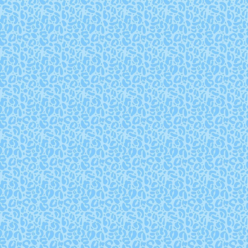 Wild Quilt Fabric - Leopard Print in Frozen Blue - STELLA-DPJ3031 FROZEN