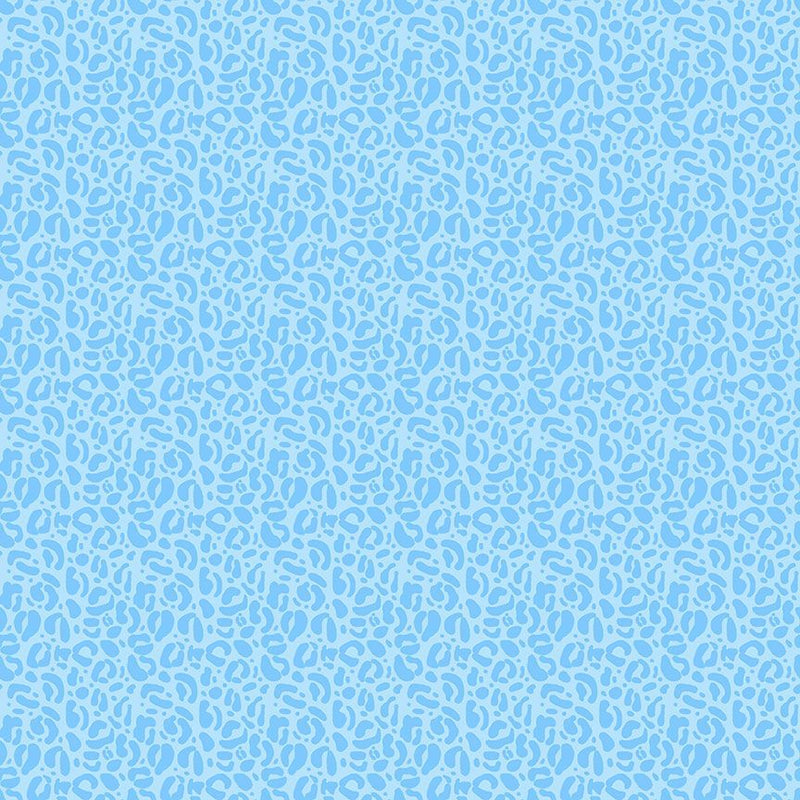 Wild Quilt Fabric - Leopard Print in Frozen Blue - STELLA-DPJ3031 FROZEN