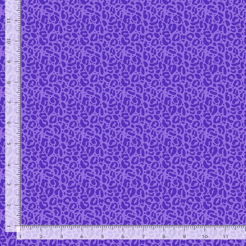 Wild Quilt Fabric - Leopard Print in Iris Purple - STELLA-DPJ3031 IRIS