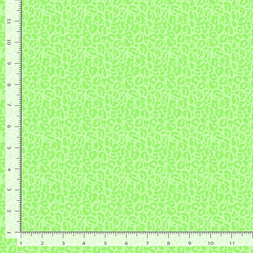 Wild Quilt Fabric - Leopard Print in Kiwi Green - STELLA-DPJ3031 KIWI