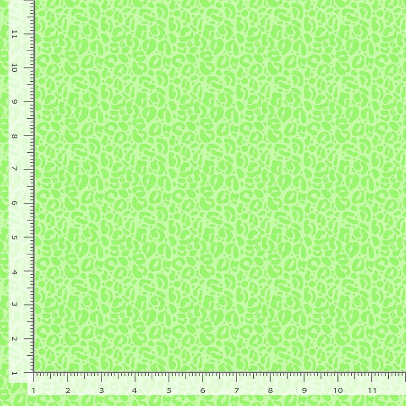 Wild Quilt Fabric - Leopard Print in Kiwi Green - STELLA-DPJ3031 KIWI