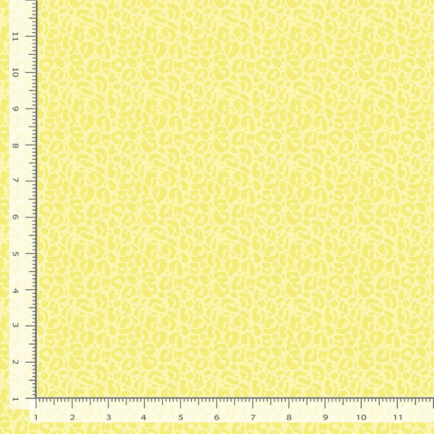 Wild Quilt Fabric - Leopard Print in Lemonade Yellow - STELLA-DPJ3031 LEMONADE