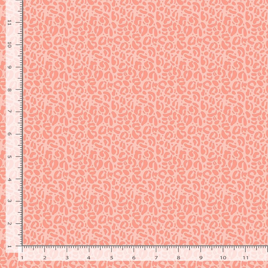 Wild Quilt Fabric - Leopard Print in Peach Fuzz Orange - STELLA-DPJ3031 PEACHFUZZ