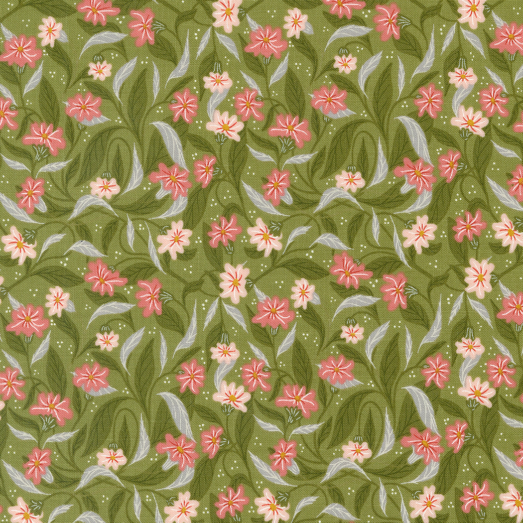 Woodland Wonder Quilt Fabric - Make it Pretty Floral in Fern Green/Multi - 48393 19