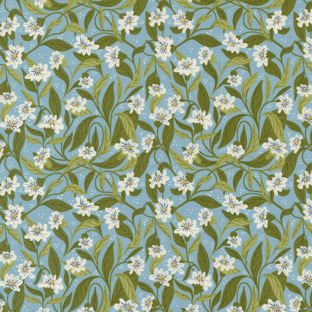 Woodland Wonder Quilt Fabric - Make it Pretty Floral in Sky Blue/Multi - 48393 16