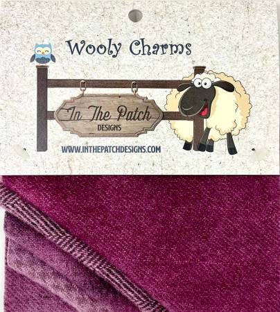 Wooly Charms - Sugar Plum - set of five 5" wool squares - WC4727