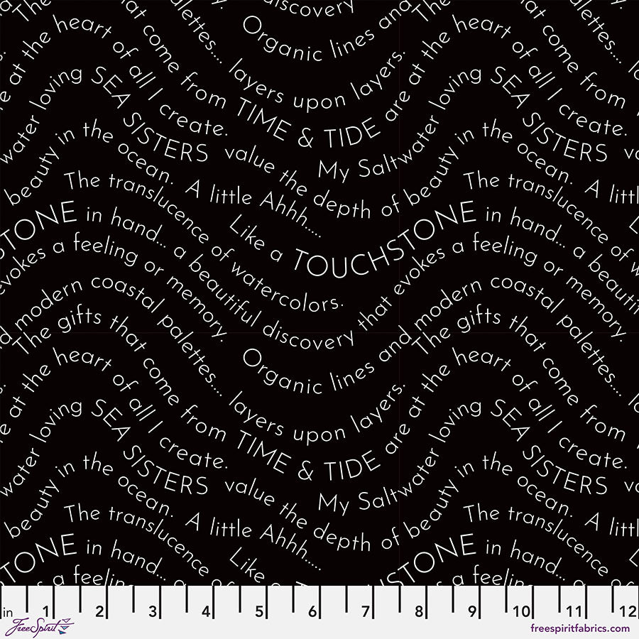 Writing on the Wall Quilt Fabric - Script in Black - PWSR999.BLACK