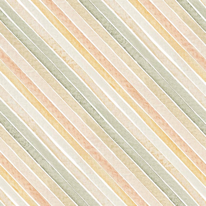 You Are My Sunshine Quilt Fabric - Diagonal Stripe in Multi - 1467-62