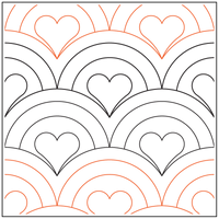 Longarm Pattern: Rainbow Hearts