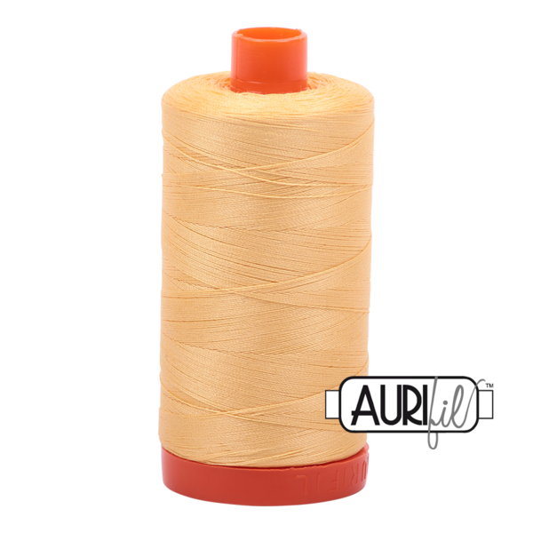 Aurifil 50 wt cotton thread, 1300m, Bright Orange (1133)
