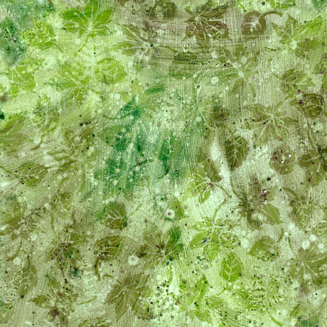 Flourish Quilt Fabric - Stucco Leaf Blender in Olive Green - 1649 29336 HK