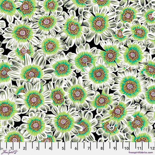 Kaffe Fassett Collective February 2023 Quilt Fabric - Lucy Daisies in White - PWPJ112.WHITE