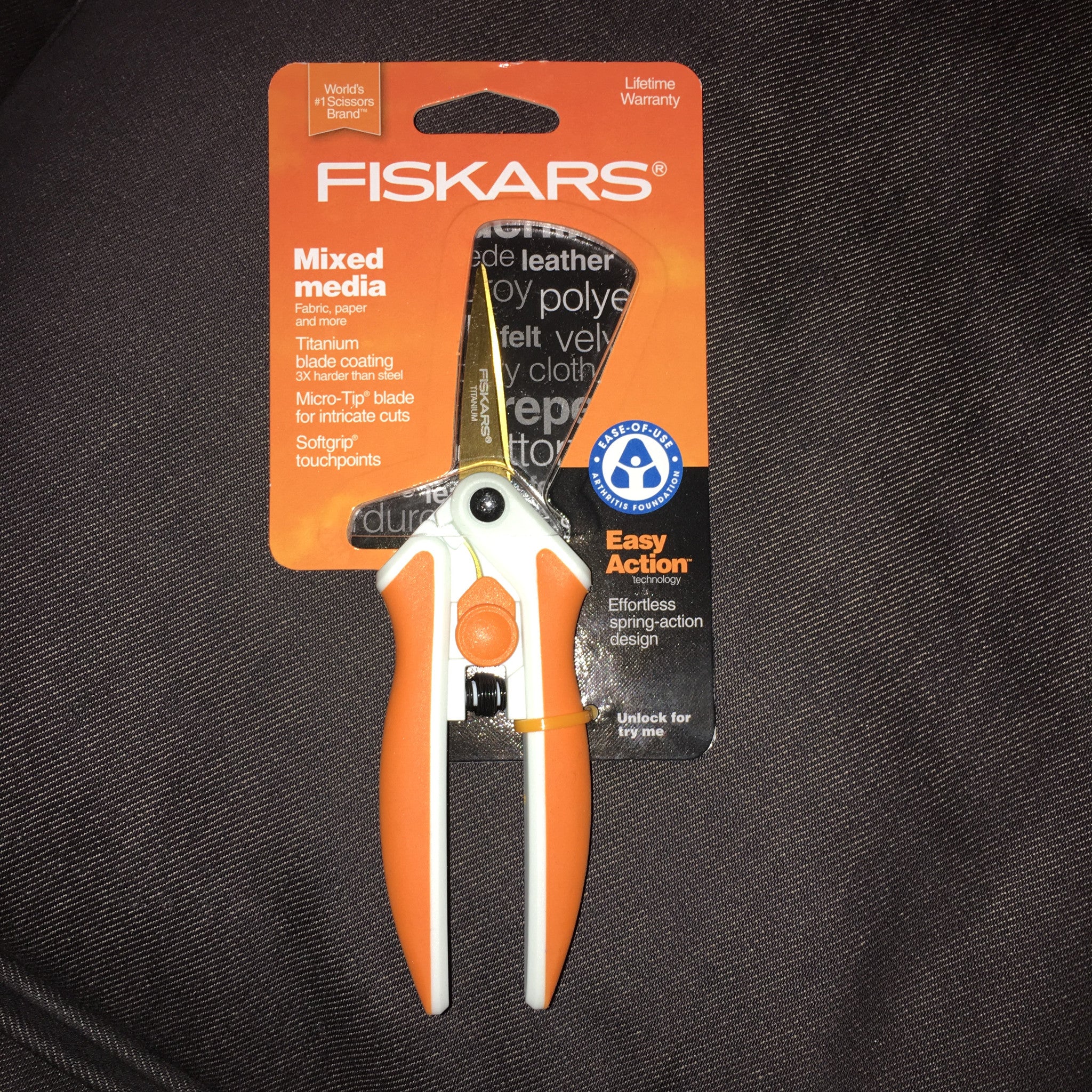 Fiskars Easy Action Titanium Micro-Tip Scissors - 5 in